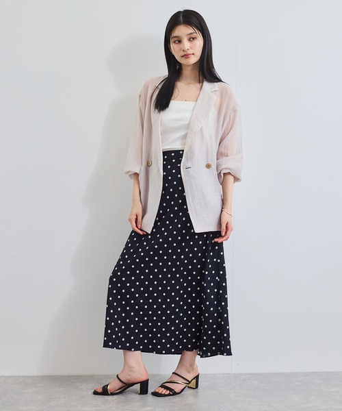 VIS(ビス)の「シアーリラックスジャケット(テーラードジャケット・レディース・ブラック/ベージュ・FREE)」の20枚目の写真