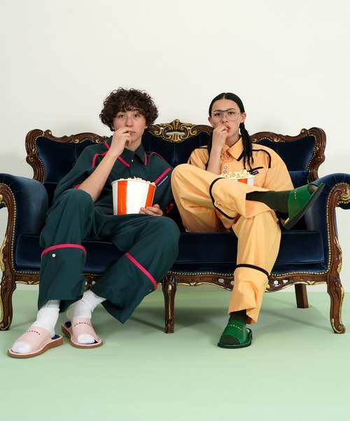 TUCKSHOP(タックショップ)の「HOTEL PAJAMA PANTS / ホテル パジャマ パンツ(その他パンツ・メンズ・ブラウン/グリーン/イエロー・1/2)」の4枚目の写真