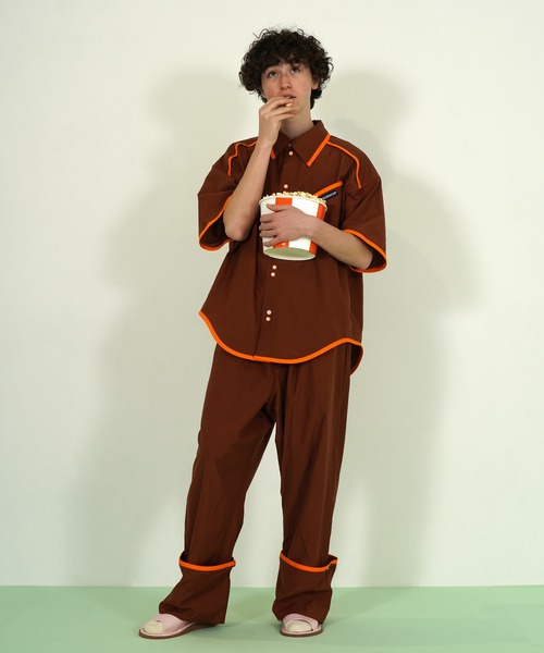 TUCKSHOP(タックショップ)の「HOTEL PAJAMA PANTS / ホテル パジャマ パンツ(その他パンツ・メンズ・ブラウン/グリーン/イエロー・1/2)」の5枚目の写真