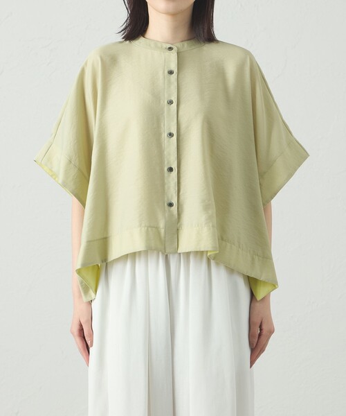 CAST:（キャストコロン）の「【1枚で着映える】スクエアパタ－ンブラウス（シャツ/ブラウス・レディース・ライトイエロー/オフホワイト/ネイビー・M）」の13枚目の写真