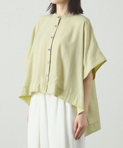 CAST:（キャストコロン）の「【1枚で着映える】スクエアパタ－ンブラウス（シャツ/ブラウス・レディース・ライトイエロー/オフホワイト/ネイビー・M）」の12枚目の写真