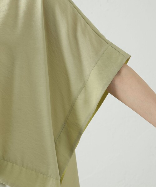 CAST:（キャストコロン）の「【1枚で着映える】スクエアパタ－ンブラウス（シャツ/ブラウス・レディース・ライトイエロー/オフホワイト/ネイビー・M）」の10枚目の写真