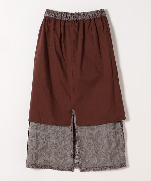 SHIPS any（シップス エニィ）の「SHIPS any:〈手洗い可能〉メッシュ ジャカード イージー Iライン スカート（スカート・レディース・ブルー/ブラウン・ONE SIZE）」の8枚目の写真