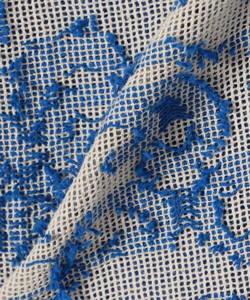 SHIPS any（シップス エニィ）の「SHIPS any:〈手洗い可能〉メッシュ ジャカード イージー Iライン スカート（スカート・レディース・ブルー/ブラウン・ONE SIZE）」の5枚目の写真