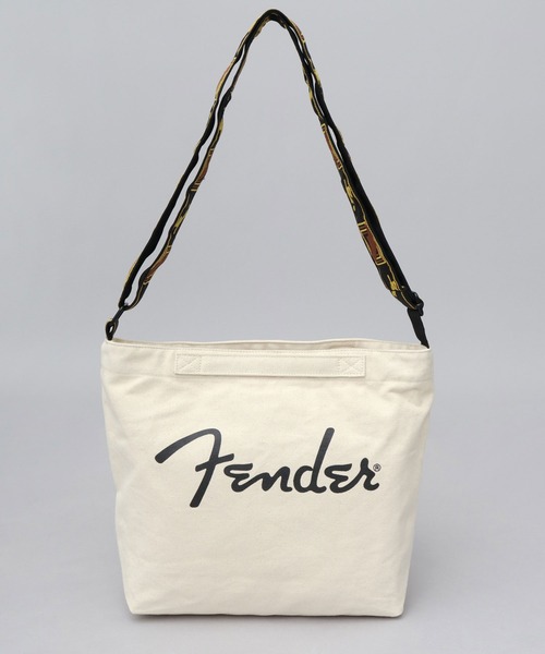 Fender（フェンダー）の「ヘビーキャンバス ショルダーバッグ モノグラムストラップ A4対応（ショルダーバッグ・メンズ・ホワイト/ブラック・FREE）」の8枚目の写真