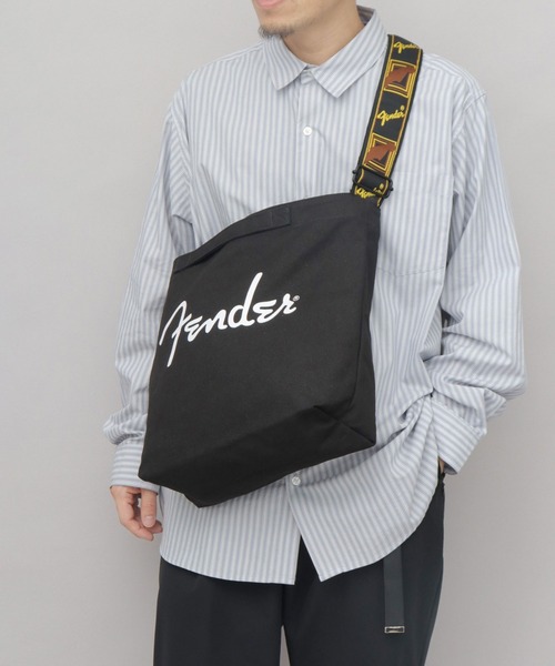 Fender（フェンダー）の「ヘビーキャンバス ショルダーバッグ モノグラムストラップ A4対応（ショルダーバッグ・メンズ・ホワイト/ブラック・FREE）」の19枚目の写真