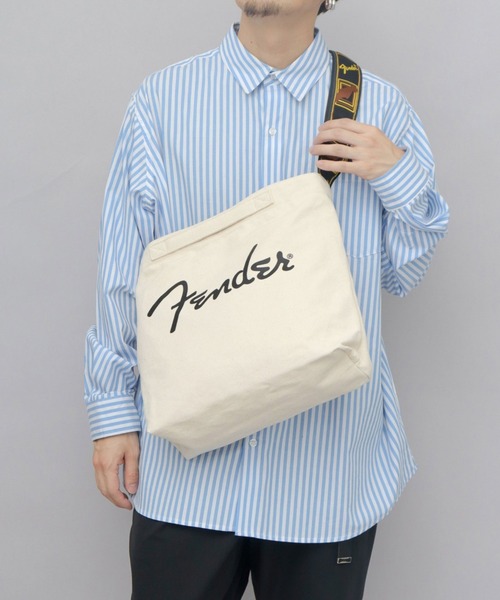 Fender（フェンダー）の「ヘビーキャンバス ショルダーバッグ モノグラムストラップ A4対応（ショルダーバッグ・メンズ・ホワイト/ブラック・FREE）」の20枚目の写真