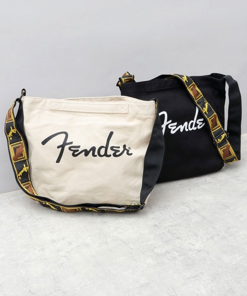 Fender（フェンダー）の「ヘビーキャンバス ショルダーバッグ モノグラムストラップ A4対応（ショルダーバッグ・メンズ・ホワイト/ブラック・FREE）」の18枚目の写真