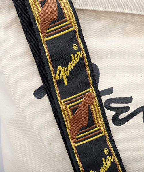 Fender（フェンダー）の「ヘビーキャンバス ショルダーバッグ モノグラムストラップ A4対応（ショルダーバッグ・メンズ・ホワイト/ブラック・FREE）」の16枚目の写真