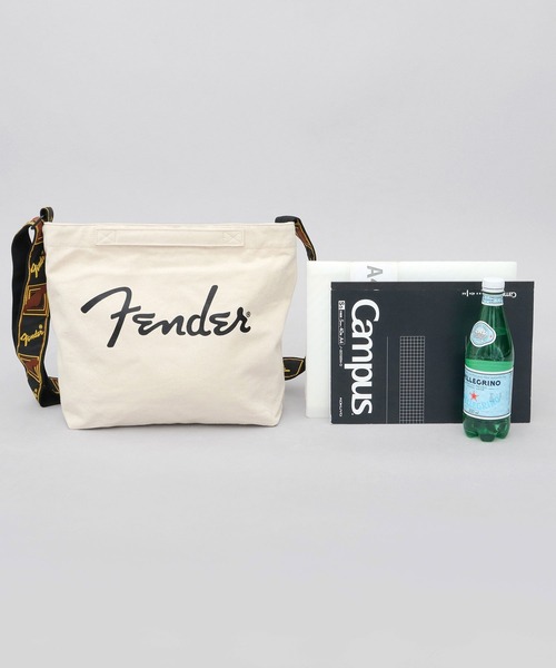 Fender（フェンダー）の「ヘビーキャンバス ショルダーバッグ モノグラムストラップ A4対応（ショルダーバッグ・メンズ・ホワイト/ブラック・FREE）」の12枚目の写真