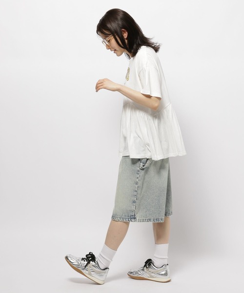 niko and...（ニコアンド）の「【NKJ 2025AW】DOUBLE KNEE HARF PANTS（デニムパンツ・レディース・ライトブルー/ライトグレー・MEDIUM/LARGE）」の16枚目の写真
