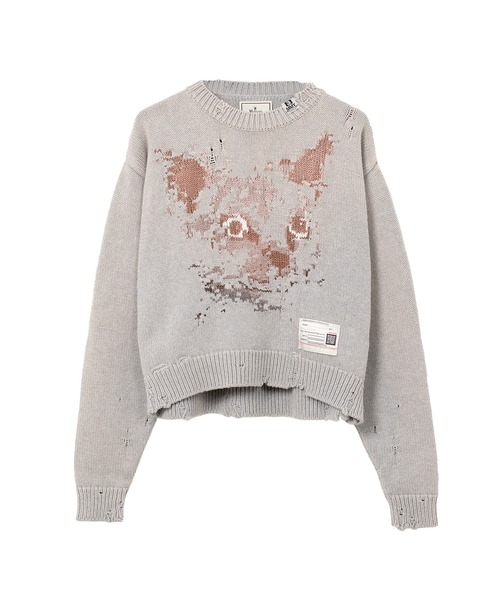 maison mihara yasuhiro ニット 猫 24aw セール】Cat Jacquard Knit Sweater（ニット/セーター）｜Maison