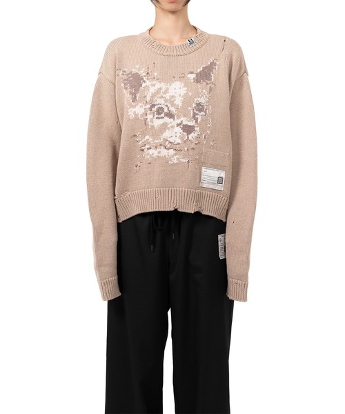 Cat Jacquard Knit Sweater（ニット/セーター）｜Maison MIHARA