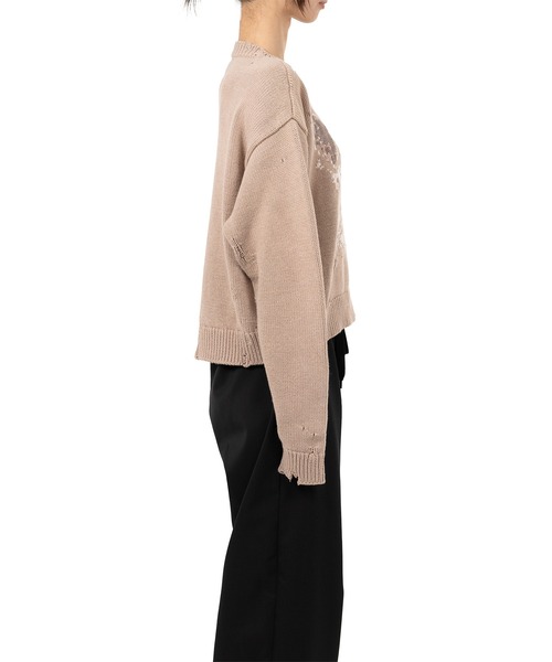 Maison MIHARA YASUHIRO(メゾンミハラヤスヒロ)の「Cat Jacquard Knit Sweater(ニット/セーター・レディース・ブラック/ベージュ/グレー・36/38/40)」の20枚目の写真