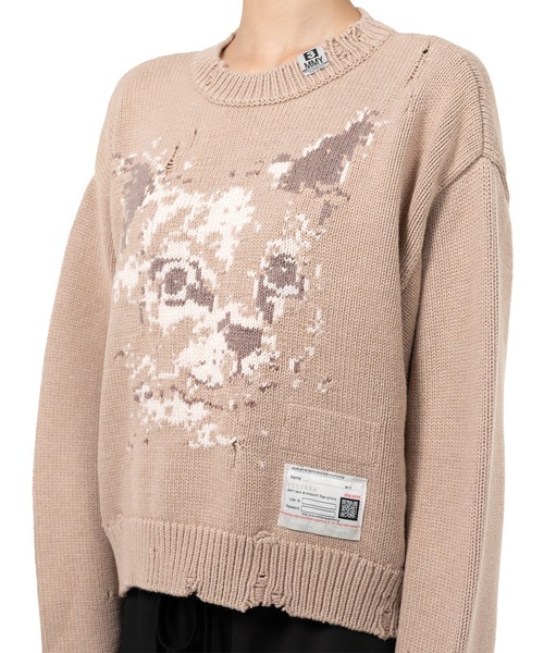 Cat Jacquard Knit Sweater（ニット/セーター）｜Maison MIHARA