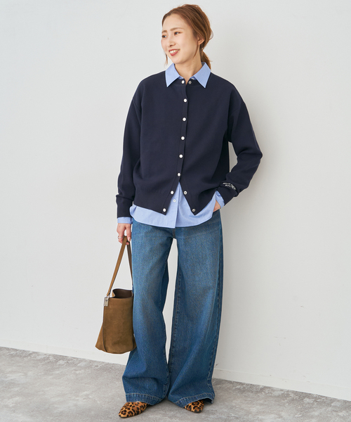 WEB限定》2WAYスナップボタンロゴニット（カーディガン/ボレロ