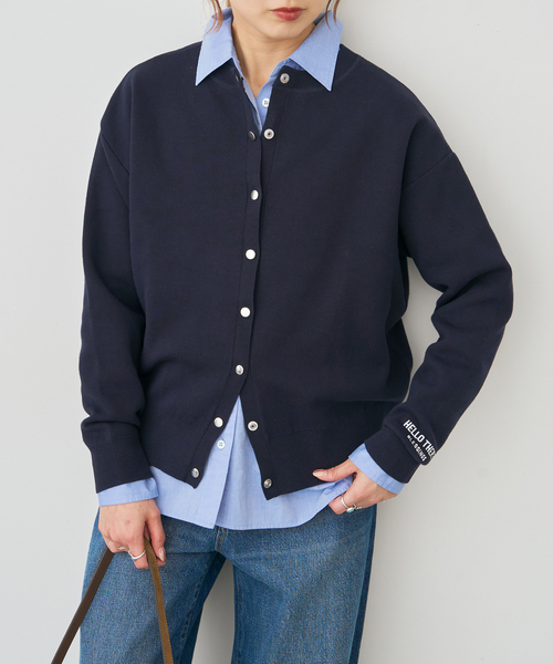 WEB限定》2WAYスナップボタンロゴニット（カーディガン/ボレロ