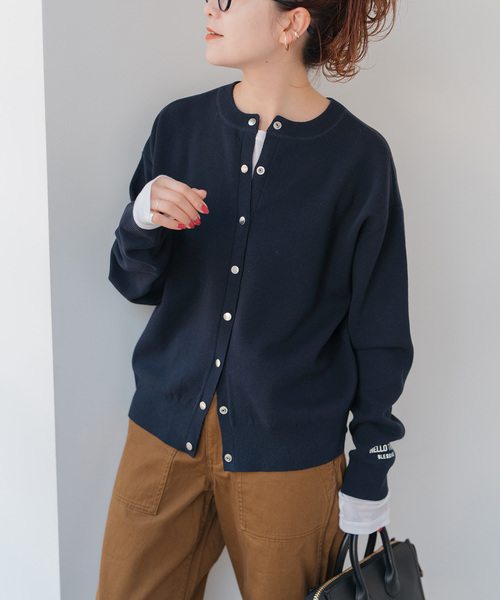 WEB限定》2WAYスナップボタンロゴニット（カーディガン/ボレロ