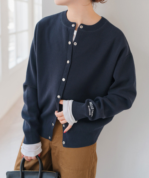 WEB限定》2WAYスナップボタンロゴニット（カーディガン/ボレロ