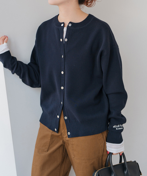 スピック＆スパン Spick and Span 2wayスナップボタンロゴニット WEB限定》2WAYスナップボタンロゴニット（カーディガン/ボレロ