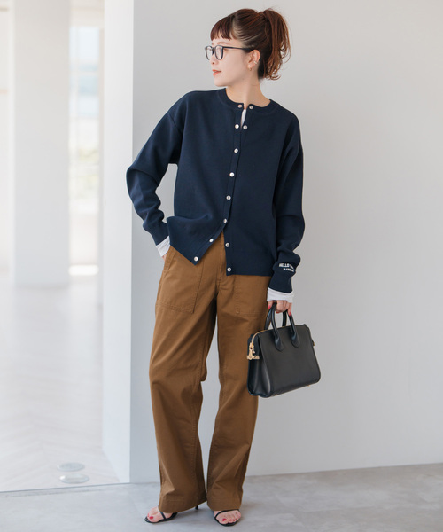 WEB限定》2WAYスナップボタンロゴニット（カーディガン/ボレロ