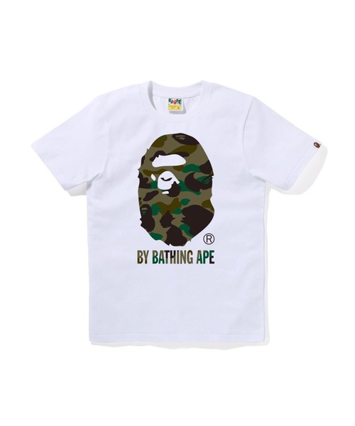 A BATHING APE(アベイシングエイプ)の「1ST CAMO BY BATHING APE TEE(Tシャツ/カットソー・レディース・ブラック×グリーン/ホワイト系その他7/ホワイト×グリーン/ホワイト×イエロー/ブラック×イエロー/ブラック系その他7・SMALL/XX-SMALL/X-SMALL/MEDIUM)」の2枚目の写真