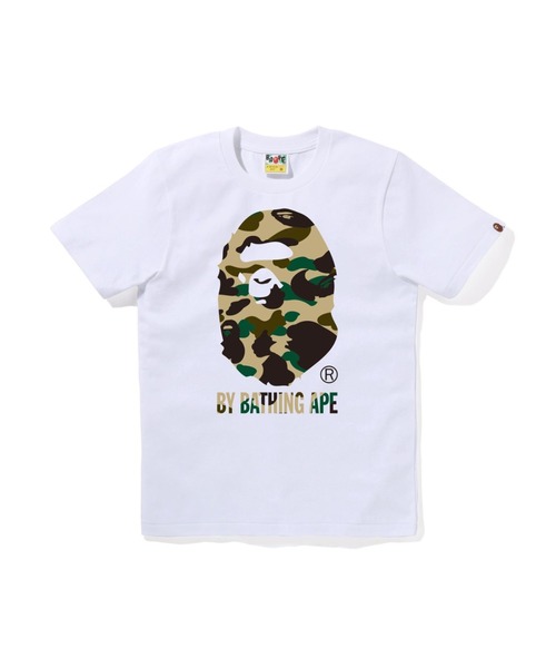 A BATHING APE(アベイシングエイプ)の「1ST CAMO BY BATHING APE TEE(Tシャツ/カットソー・レディース・ブラック×グリーン/ホワイト系その他7/ホワイト×グリーン/ホワイト×イエロー/ブラック×イエロー/ブラック系その他7・SMALL/XX-SMALL/X-SMALL/MEDIUM)」の3枚目の写真