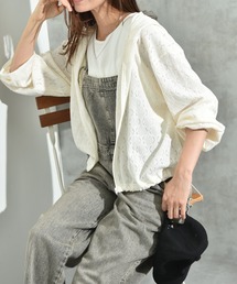 INTERPLANET | アイレット調ZIPフードパーカー(ブルゾン)