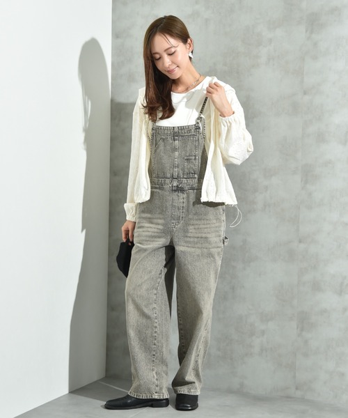 INTERPLANET(インタープラネット)の「アイレット調ZIPフードパーカー(ブルゾン・レディース・ブラック/アイボリー・FREE)」の11枚目の写真