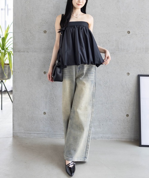 clear（クリア）の「2wayバルーンミニスカート[着回し抜群 ガーリー 主役級 レイヤード]≪SS新作≫（スカート・レディース・オフホワイト/ブラック・F）」の16枚目の写真