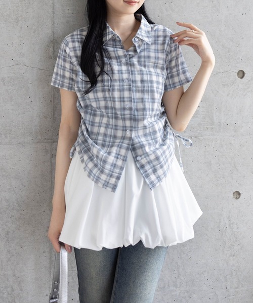 clear（クリア）の「2wayバルーンミニスカート[着回し抜群 ガーリー 主役級 レイヤード]≪SS新作≫（スカート・レディース・オフホワイト/ブラック・F）」の20枚目の写真