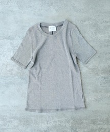 yuni | △コットン / ポリエステル natural テレコ half sleeves T-シャツ(Tシャツ/カットソー)