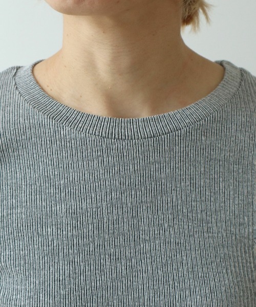 yuni（ユニ　）の「△コットン / ポリエステル natural テレコ half sleeves T-シャツ（Tシャツ/カットソー・レディース・ブラック/ホワイト・FREE）」の10枚目の写真