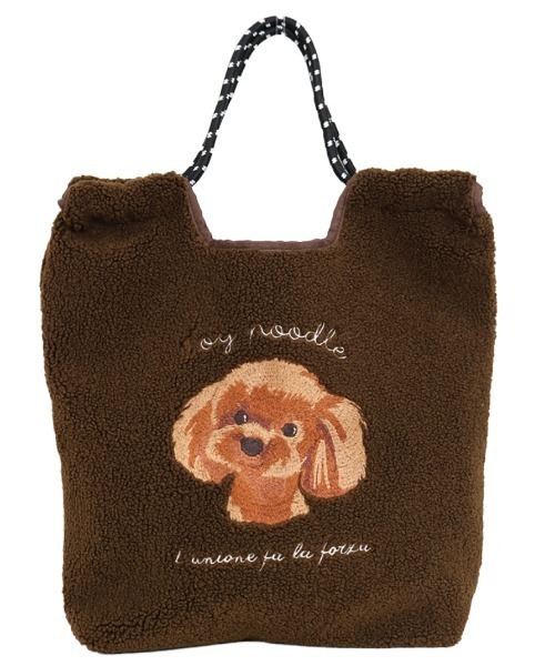 Per sist ence(パーシエンス)の「ボアアニマル刺繍コードトート(トートバッグ・レディース・アイボリー/スモークピンク/グレー/モカ/ブラウン/グリーン・ONE SIZE)」の3枚目の写真