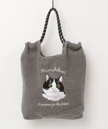 ボアアニマル刺繍コードトート