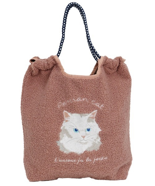 Per sist ence(パーシエンス)の「ボアアニマル刺繍コードトート(トートバッグ・レディース・アイボリー/スモークピンク/グレー/モカ/ブラウン/グリーン・ONE SIZE)」の13枚目の写真