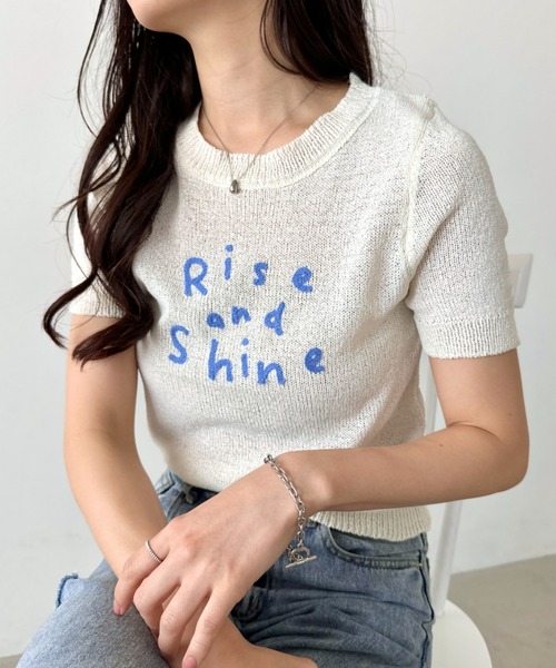 セール】ロゴ半袖ニット（ニット/セーター）｜LOVALOT