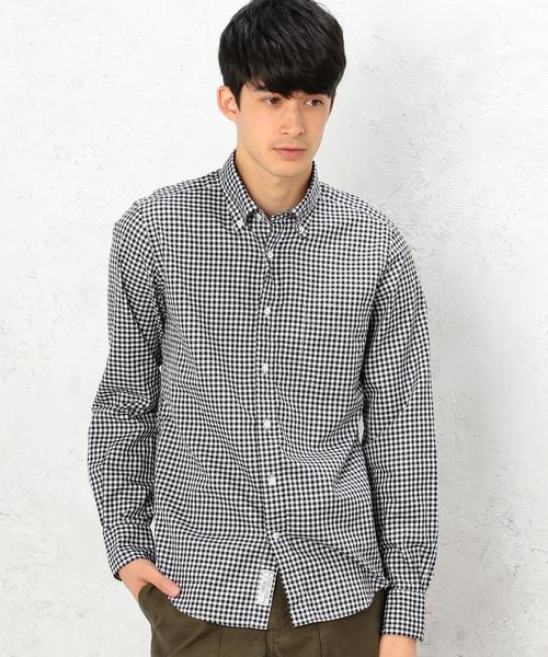 green label relaxing(グリーンレーベルリラクシング)の「□GIZA TWILL GGM/CHK BD シャツ◆(シャツ/ブラウス・メンズ・ブラック/ダークブラウン/ネイビー・X-LARGE/MEDIUM/SMALL/LARGE)」の2枚目の写真