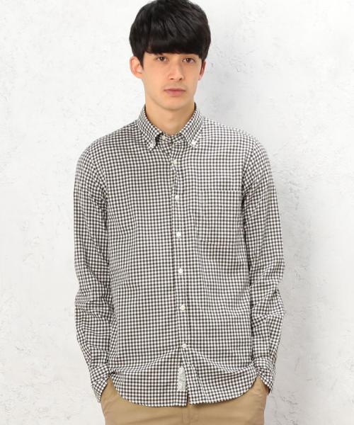 green label relaxing(グリーンレーベルリラクシング)の「□GIZA TWILL GGM/CHK BD シャツ◆(シャツ/ブラウス・メンズ・ブラック/ダークブラウン/ネイビー・X-LARGE/MEDIUM/SMALL/LARGE)」の10枚目の写真