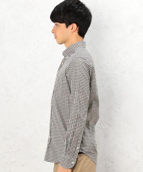 green label relaxing(グリーンレーベルリラクシング)の「□GIZA TWILL GGM/CHK BD シャツ◆(シャツ/ブラウス・メンズ・ブラック/ダークブラウン/ネイビー・X-LARGE/MEDIUM/SMALL/LARGE)」の11枚目の写真
