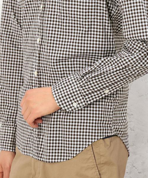 green label relaxing(グリーンレーベルリラクシング)の「□GIZA TWILL GGM/CHK BD シャツ◆(シャツ/ブラウス・メンズ・ブラック/ダークブラウン/ネイビー・X-LARGE/MEDIUM/SMALL/LARGE)」の14枚目の写真