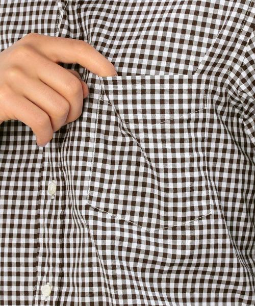 green label relaxing(グリーンレーベルリラクシング)の「□GIZA TWILL GGM/CHK BD シャツ◆(シャツ/ブラウス・メンズ・ブラック/ダークブラウン/ネイビー・X-LARGE/MEDIUM/SMALL/LARGE)」の5枚目の写真