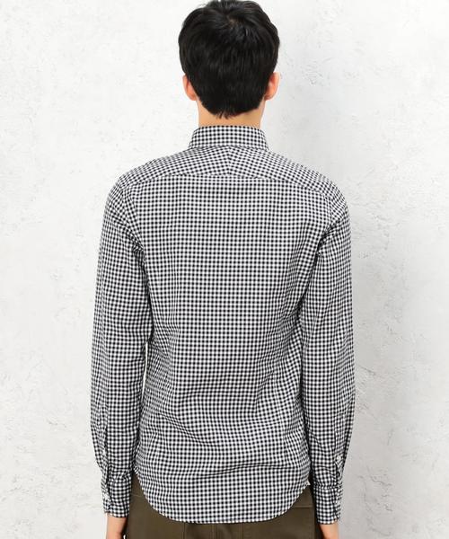 green label relaxing(グリーンレーベルリラクシング)の「□GIZA TWILL GGM/CHK BD シャツ◆(シャツ/ブラウス・メンズ・ブラック/ダークブラウン/ネイビー・X-LARGE/MEDIUM/SMALL/LARGE)」の6枚目の写真