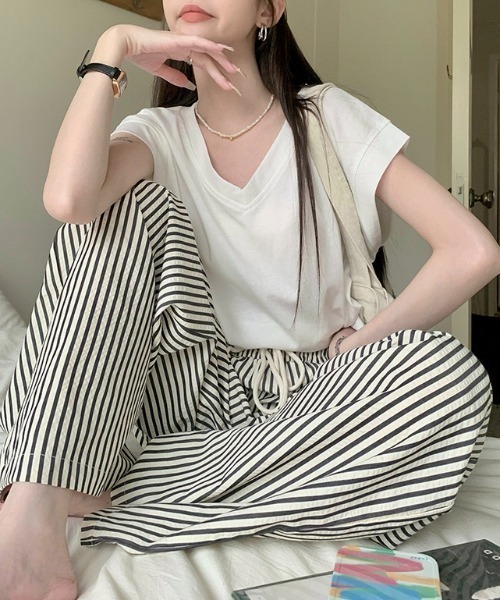yuue' ( wear )（ユーイ）の「ストライプ柄タックワイドイージーパンツ（その他パンツ・レディース・アイボリー・FREE）」の20枚目の写真