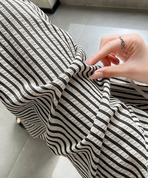 yuue' ( wear )（ユーイ）の「ストライプ柄タックワイドイージーパンツ（その他パンツ・レディース・アイボリー・FREE）」の12枚目の写真