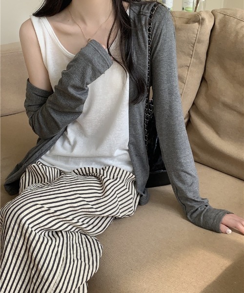 yuue' ( wear )（ユーイ）の「ストライプ柄タックワイドイージーパンツ（その他パンツ・レディース・アイボリー・FREE）」の10枚目の写真