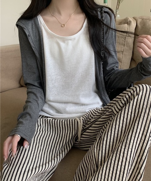 セール】ストライプバレルレッグ ワイドパンツ（その他パンツ