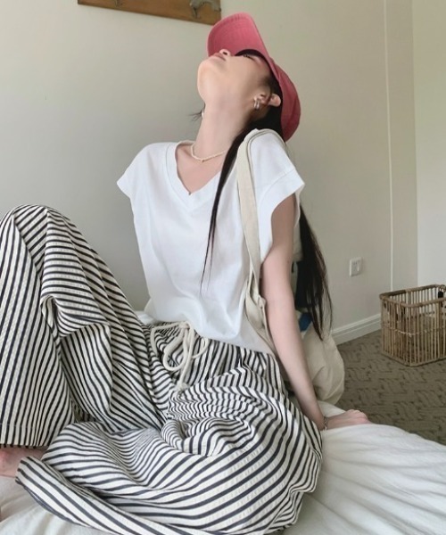 yuue' ( wear )（ユーイ）の「ストライプ柄タックワイドイージーパンツ（その他パンツ・レディース・アイボリー・FREE）」の15枚目の写真