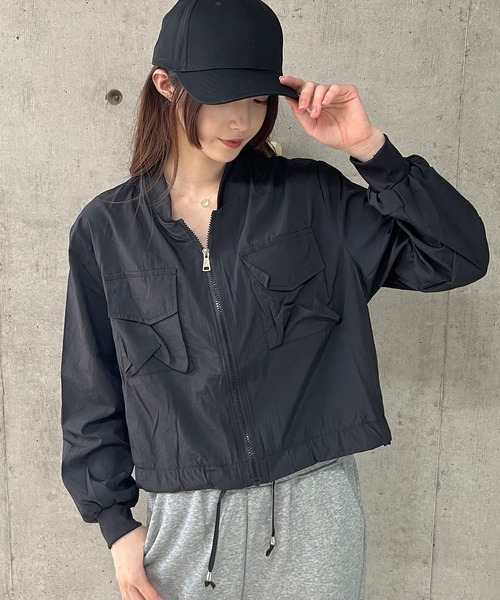 【値下げ】モールシシュウブルゾン ショート丈 セール】ショート丈 トラックジャケット（ブルゾン）｜TREOVER