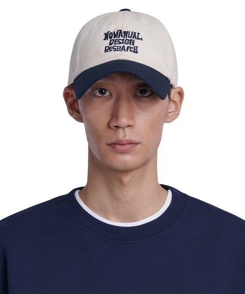 NOMANUAL(NOMANUAL)の「「NOMANUAL /ノーマニュアル」DOODLE BALL CAP(キャップ・メンズ・ネイビー/カーキ・FREE)」の7枚目の写真